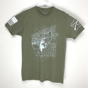Grunt Style Never Forget The Fallen mens short sleeve tee shirt L